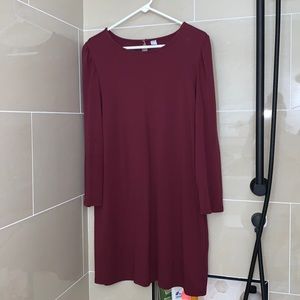 Burgundy evening dress